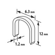 Handy tűzőgép kapocs - 1,2 x 6,3 x 12 mm - 1000 db