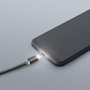 DeLight USB Type C adatkábel, LED fénnyel, 1m