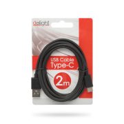 Delight USB-A - USB-C kábel, 2m