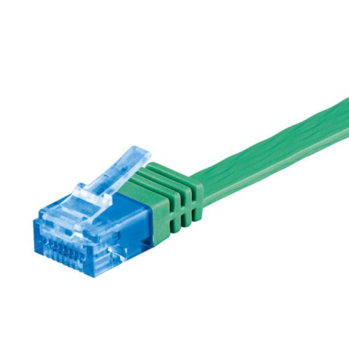 Goobay 96319 UTP cat6 lapos Patch kábel, 2m, zöld