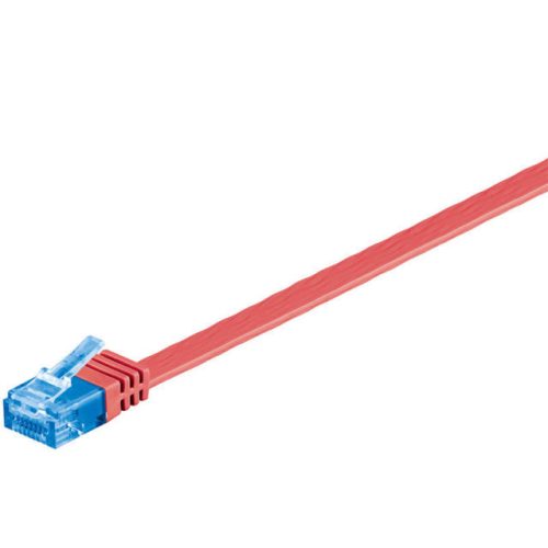 Goobay 96322 UTP cat6 lapos Patch kábel, 2m, piros