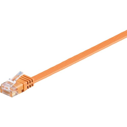 Goobay 96397 UTP cat6 lapos Patch kábel, 0,5m, narancs