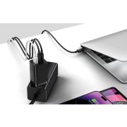 Baseus GaN5 Pro 2xUSB-C + USB gyorstöltő, 65W (fekete)