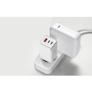 Baseus GaN5 Pro 2xUSB-C + USB gyorstöltő, 65W (fehér)