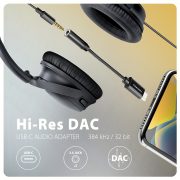 Axagon ADA-HC USB-C audio jack adapter 384 kHz / 32 bit DAC átalakítóval