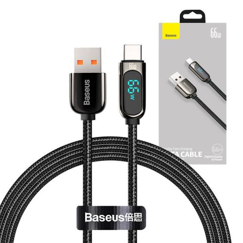 Baseus USB-A - USB-C adatkábel kijelzővel, 1m