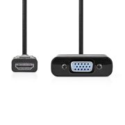 Nedis CCGP34900BK02 HDMI - VGA átalakító kábel, 0,2m