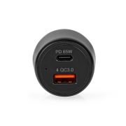 Nedis CCPD65W100BK Autós USB-A + Type-C Töltő