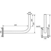 Antenna falitartó WG-5/50, galvanizált, 50cm