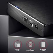 Axagon EE35-XA3 USB 3.0 fekete külső alumínium 3,5" HDD ház