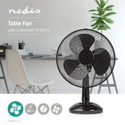 Nedis FNTB11CBK30 asztali ventilátor 30cm lapáttal fekete színű