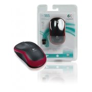 Logitech M185 Nano vezeték nélküli egér piros