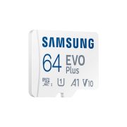 Samsung MB-MC64SA EVO Plus microSD kártya 64GB, CLASS 10, UHS-1, U1, V10, A1, + Adapter