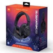 JBL Quantum 200 Gamer fejhallgató, fekete