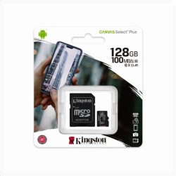   Kingston 128GB microSD Canvas Select Plus memóriakártya+adapter