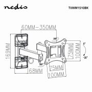 Nedis TVWM1510BK Full Motion falitartó 13-27"