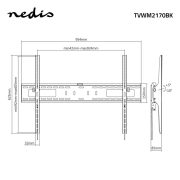 Nedis TVWM2170BK dönthető falikonzol 60-100", 75kg