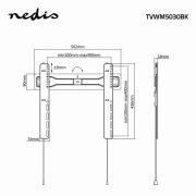 Nedis TVWM5030BK 32-55", 35kg TV falitartó