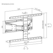 Nedis TVWM5560BK Full Motion falitartó 43-90"