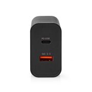 Nedis WCPD65W130BK univerzális USB-A, USB-C töltő, 65W