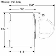 Bosch WTH85292BY hőszivattyús szárítógép 8kg-os